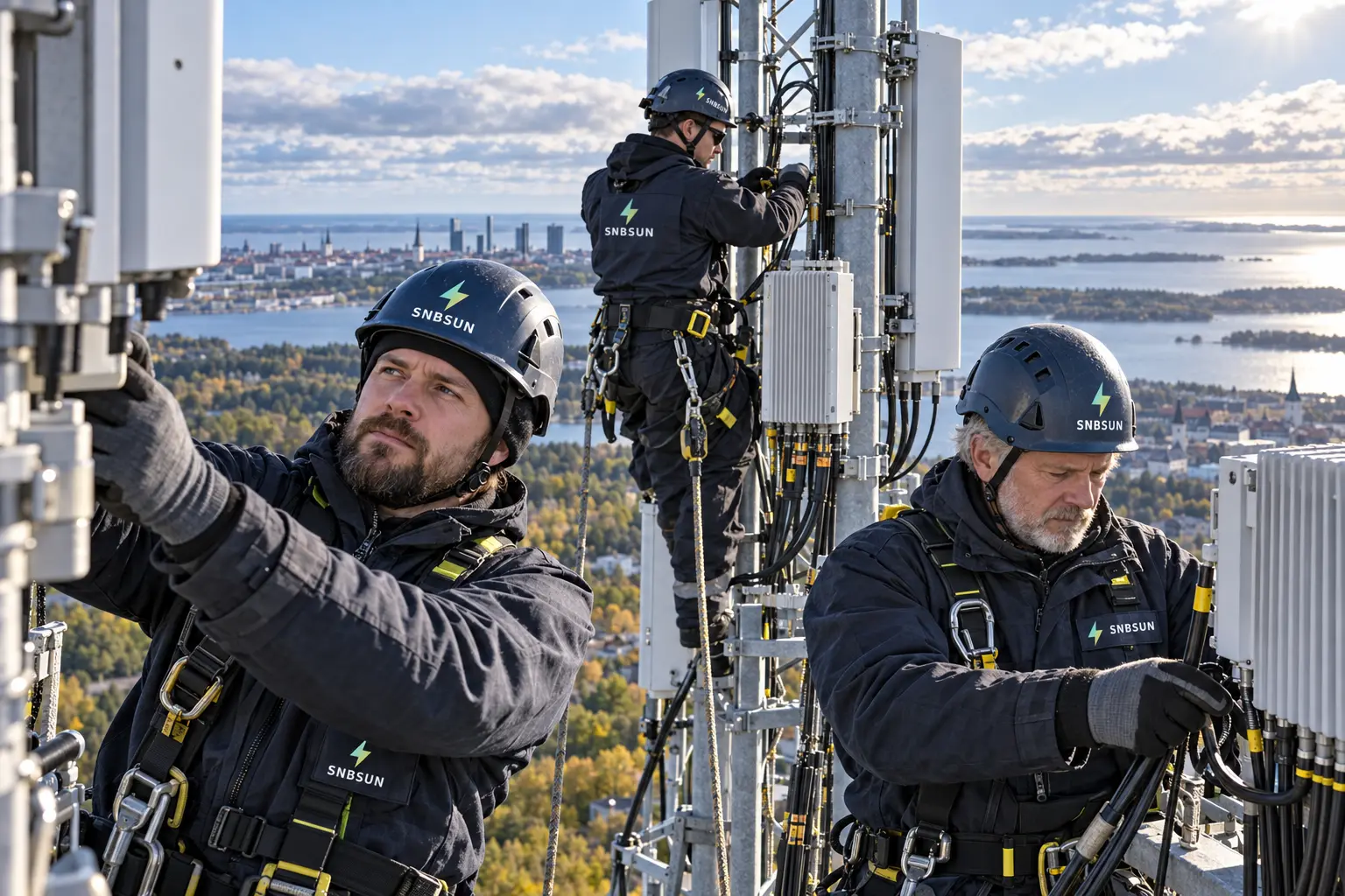 SNBSUN mobiilside tehnikud mastitöödel